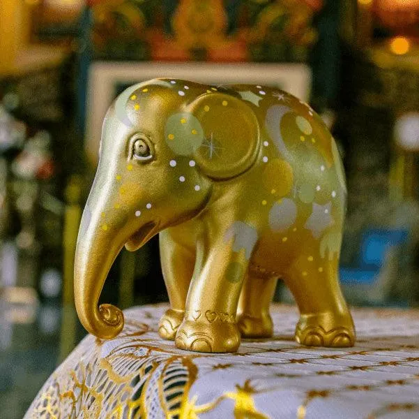 Elephant Parade Sparkling Celebration Goud 10cm SPARKING CELEBRATION GOLD 10