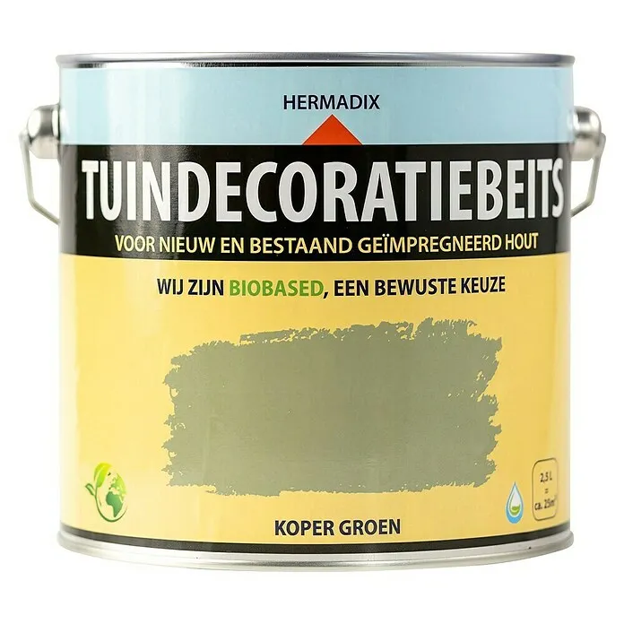 Hermadix Houtbeits - 2.500 ml, Koper groen