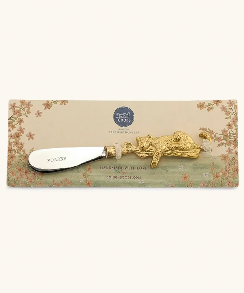 Jenna leopard butter knife Doing Goods
