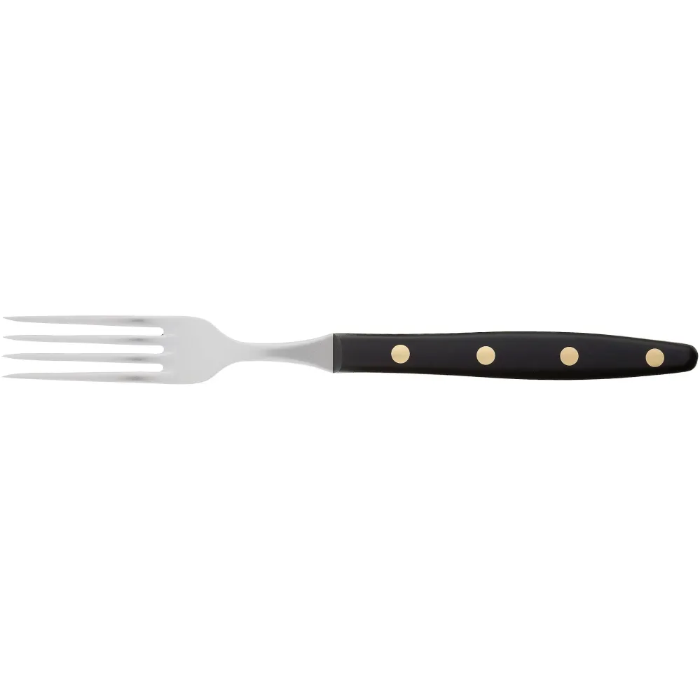 ROBERT HERDER Buckels Steakvork van RVS en zwart kunststof POM heft lengte 20,5cm