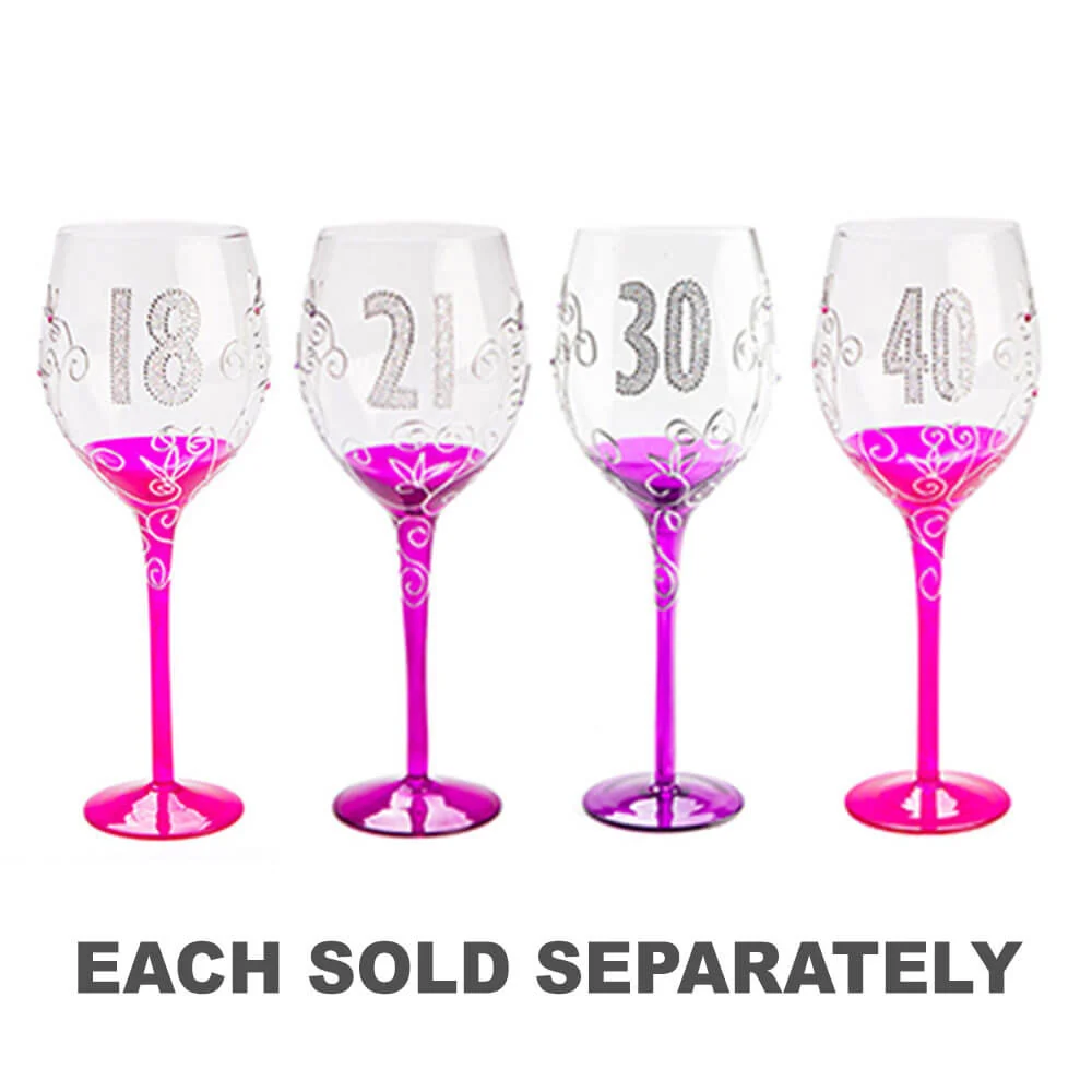 Verjaardag Clear Wine Glass