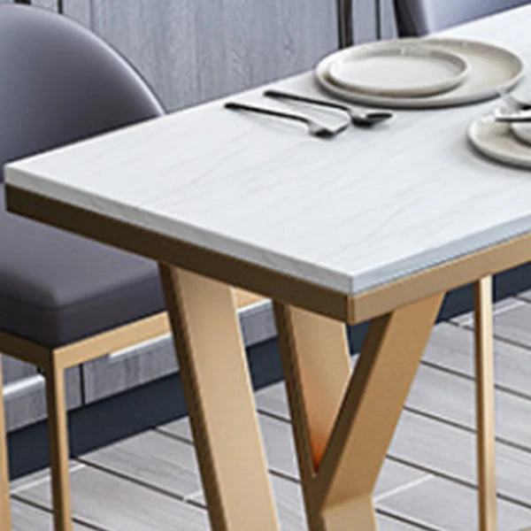 1/2/3/5/7 Pieces Actueel Rectangular Pub Table Set Sintered Stone Top Bistro Table Set