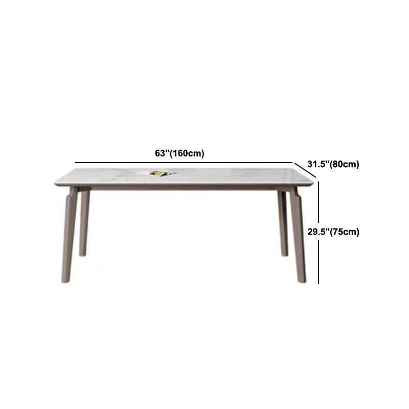 Actueel 1/4/5/6 Pieces Rectangle Dining Set Sintered Stone Top Dinette Table Set
