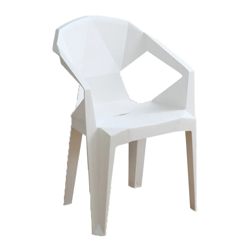 Actueel Plastic Dining Arm Chairs Outdoor Side Back Patio Dining Armchairs White