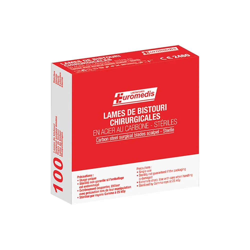Bistor blades number 11 - Sterile carbon staalsoort manufacturing 100 U