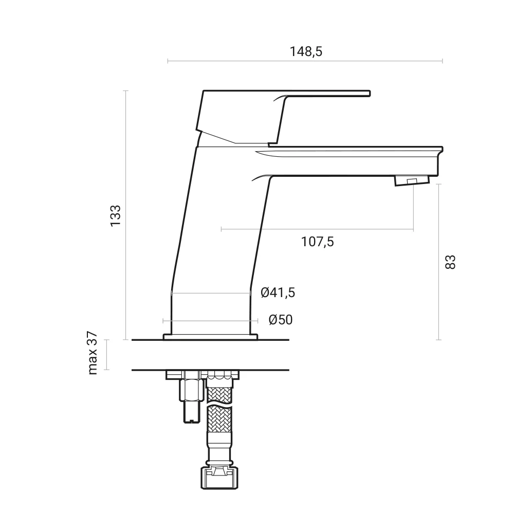 Breeze composition chrome-plated geel koper sink + bidet mixer tap