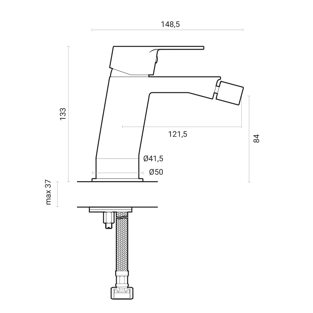 Breeze composition chrome-plated geel koper sink + bidet mixer tap