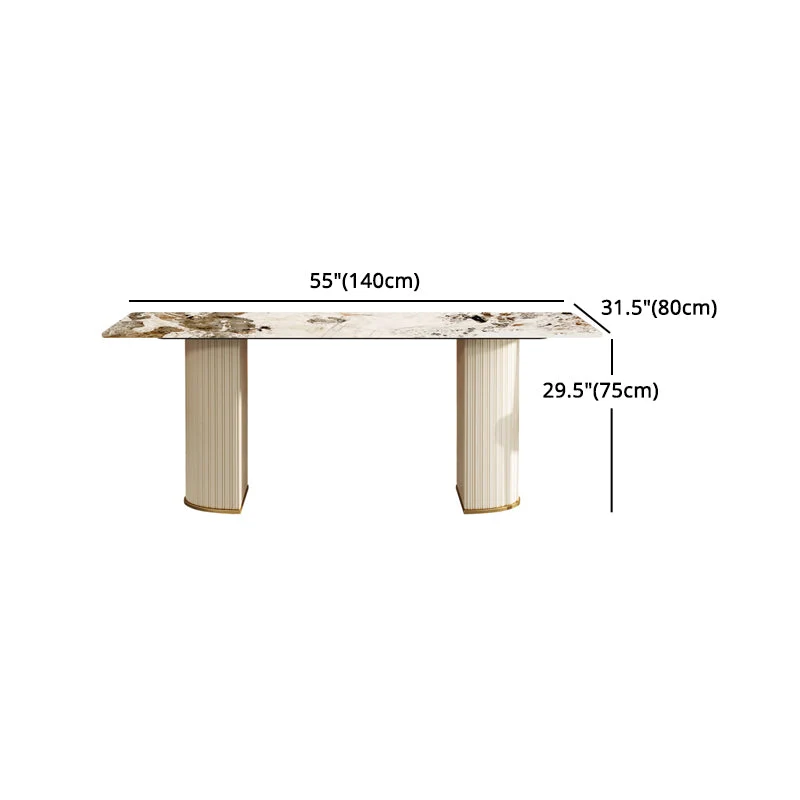 Designer Style Sintered Stone Top Dining Set 1/4/5/7 Pieces Dining Room Table Set inclusief kussens en hoes
