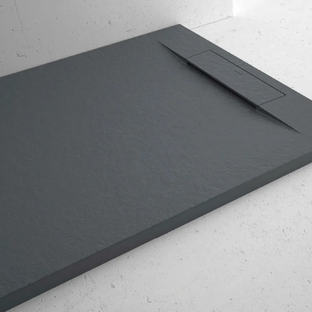 Eet- Resin shower tray model Titano 80x120 cm anthracite stone effect