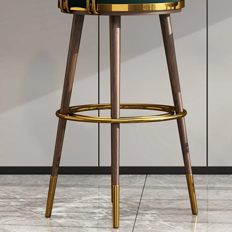 Garden Glam Upholstered Bar Stool Glam Backrest Counter Stool Bristol