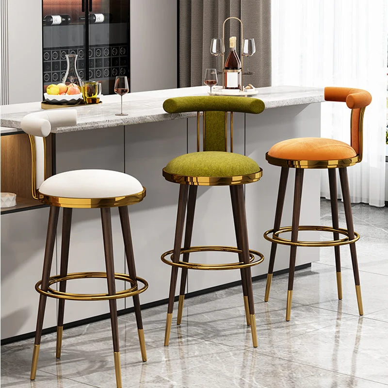 Garden Glam Upholstered Bar Stool Glam Backrest Counter Stool Bristol