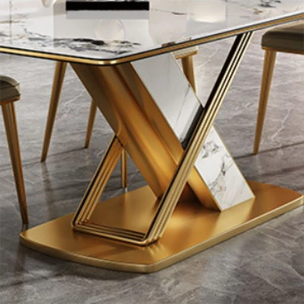 Luxurious Rectangle Dining Set 1/4/6/7 Pieces Sintered Stone Top Dinette Table Set Snel te Monteren | Complete Set