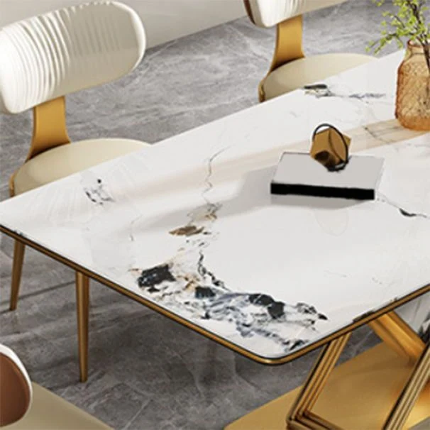 Luxurious Rectangle Dining Set 1/4/6/7 Pieces Sintered Stone Top Dinette Table Set Snel te Monteren | Complete Set