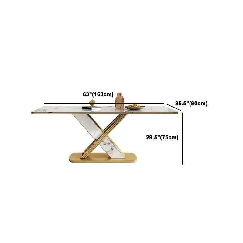 Luxurious Rectangle Dining Set 1/4/6/7 Pieces Sintered Stone Top Dinette Table Set Snel te Monteren | Complete Set