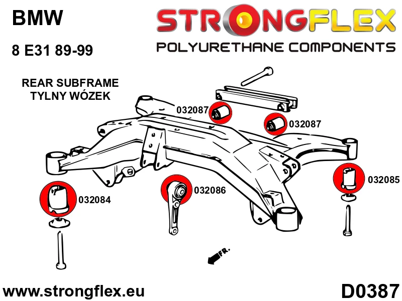 Met Eettafel Rear subframe bush kit - BMW > Serie 8 > I E31