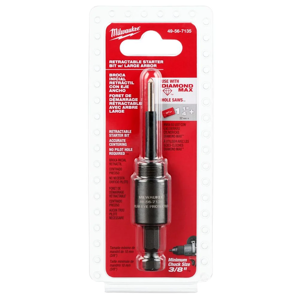 Milwaukee Tools Arbor w/ Terugneembaar Starter Bit 49-56-7135