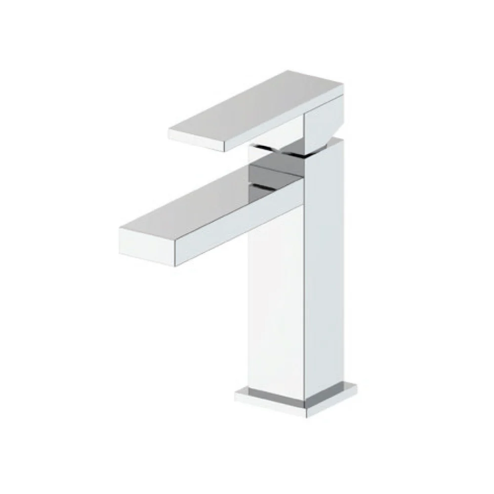 RubiFlux Square composition chrome-plated messing washbasin + bidet mixer tap