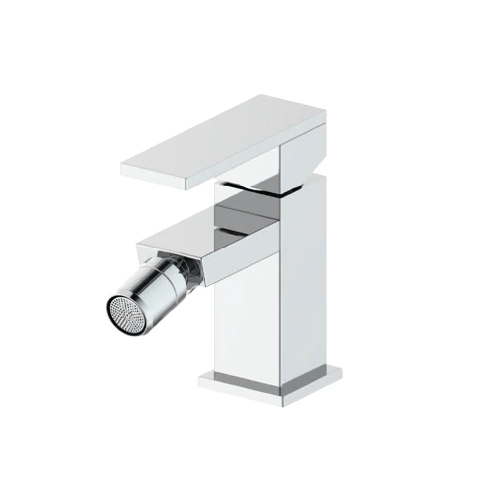 RubiFlux Square composition chrome-plated messing washbasin + bidet mixer tap