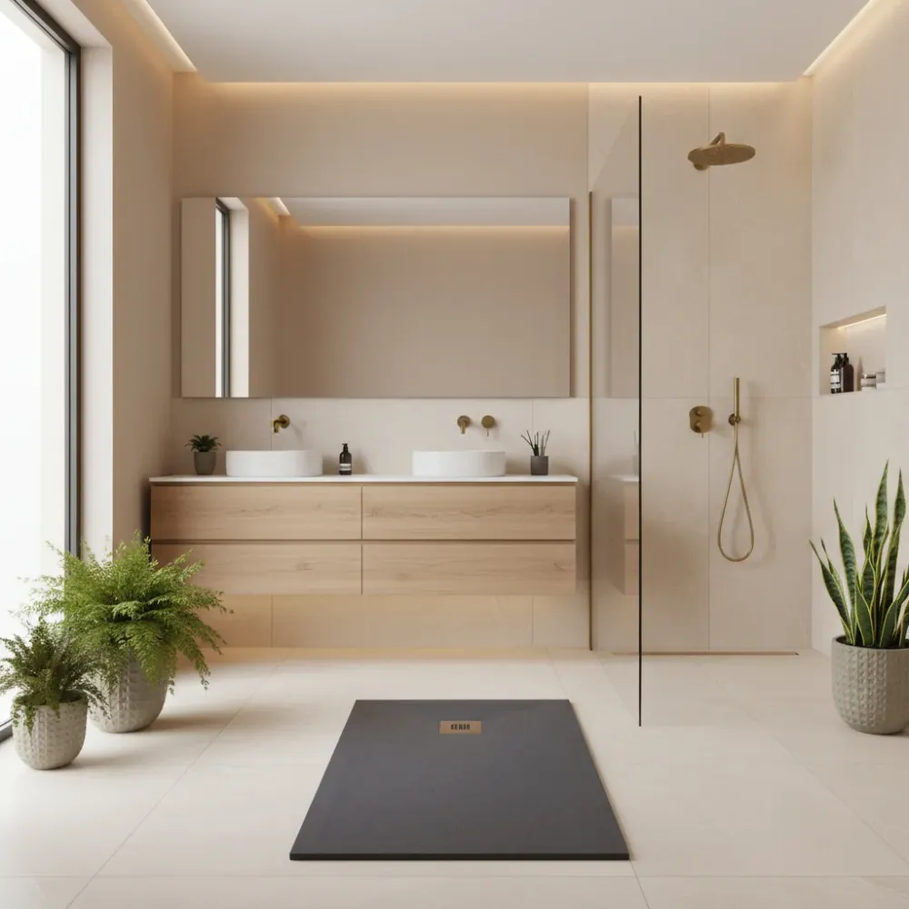 Shower tray resin model Plus 70x150cm anthracite slate