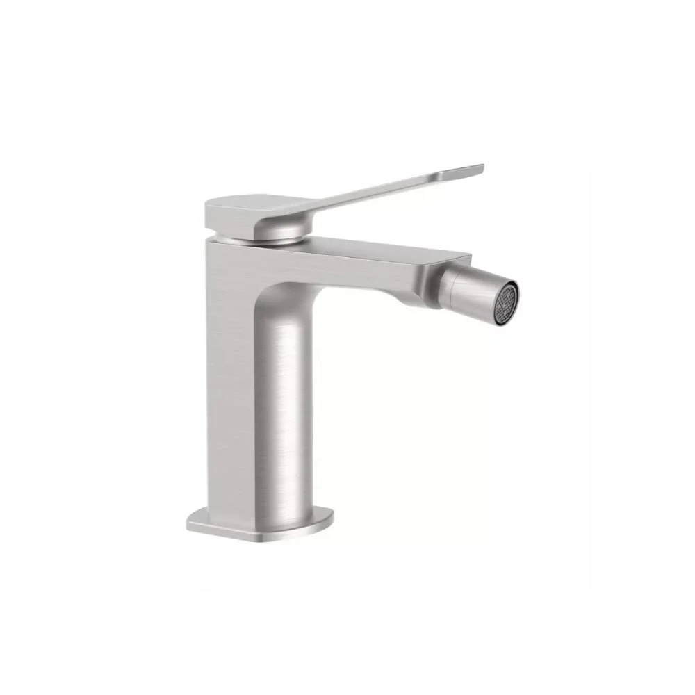 Stalen Bidet mixer without drain Hellend series model TI131ST steel looking Paffoni