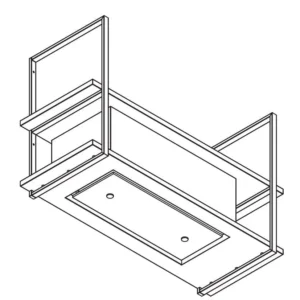 Wave 1052.23 FRAME midden - 150 cm wandmodel kleur naar keuze - mat/glanzend - 4 x 4,2 W dimbare LED 2700 Kelvin
