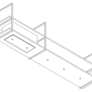 Wave 1055.00 FRAME links - 240 cm wandafzuigkap RVS - interne motor - LED verlichting