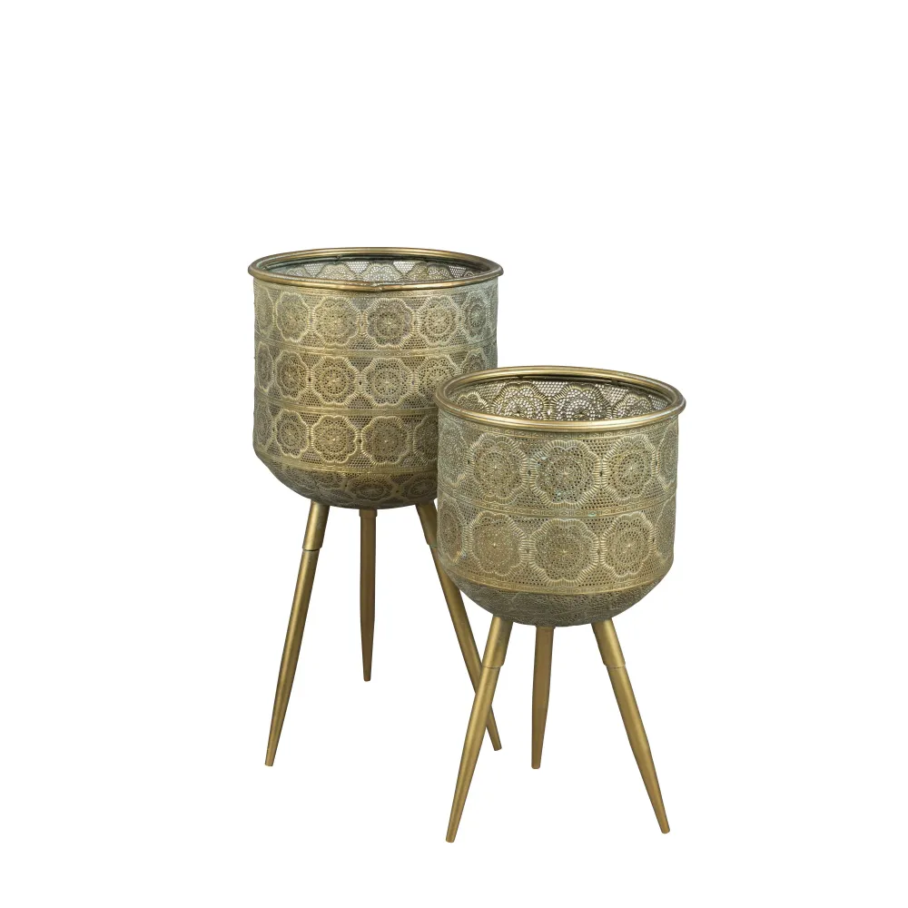 Dutchbone Botanique Bloempot L - Goud