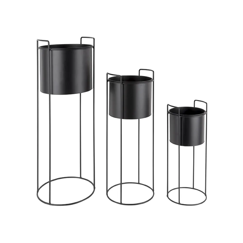 Present Time bloempot Essence - zwart - Ø28cm