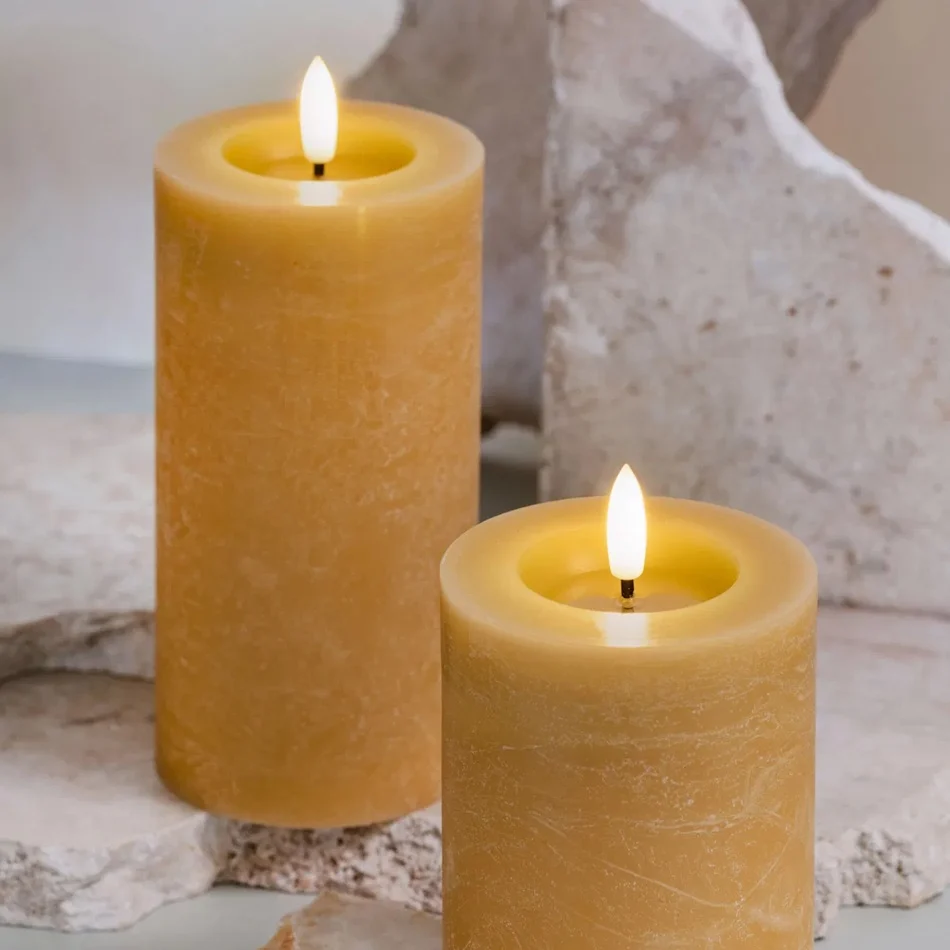 Moods & More LED stompkaars wax rock melted honey mustard 7.4x20