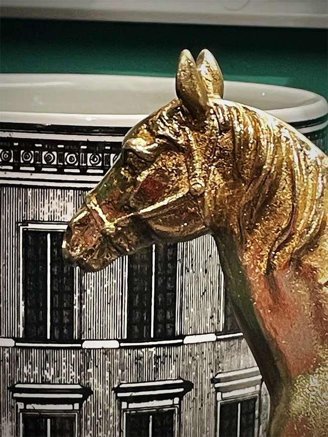 Pair Bookends 'Cheval' Tartan and Zebra