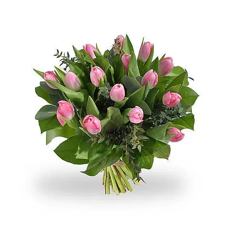 Boeket roze tulpen BySpek