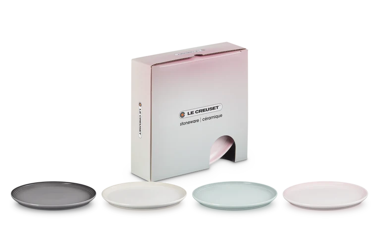 Le Creuset Ontbijtborden 4st. 'Coupe' 22cm