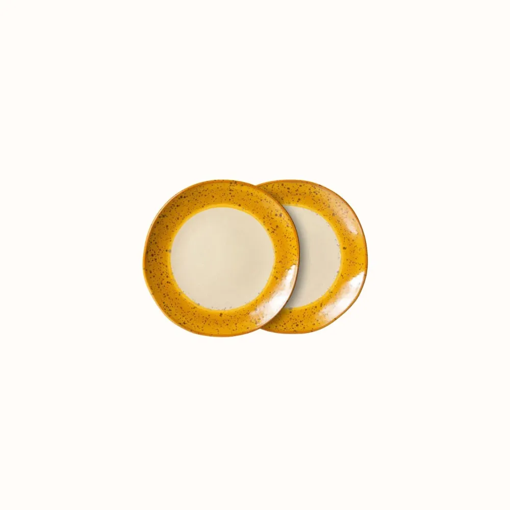 70s ceramics side plate autumn HKliving