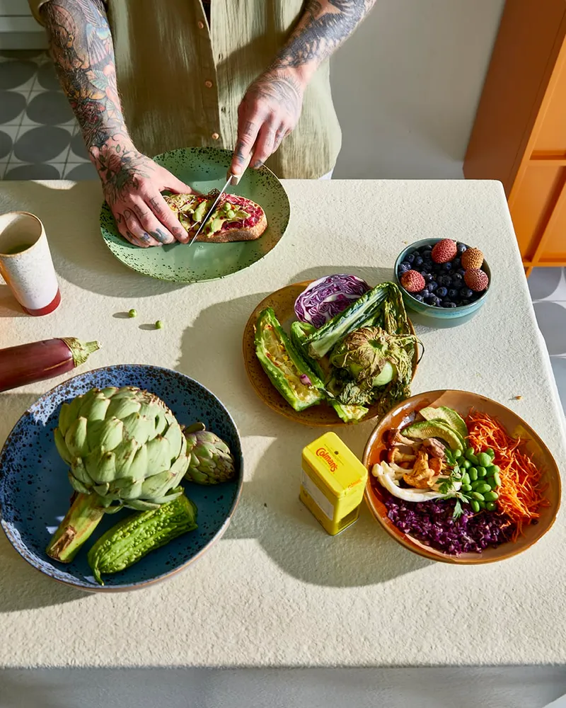 70s ceramics side plate autumn HKliving