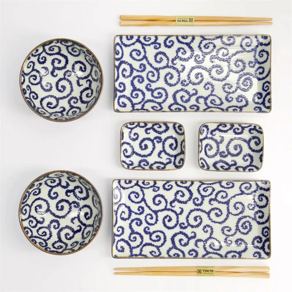 Tokyo Design Studio Sushi Giftset 'Ten Karakusa' 8 stuks / 2 personen