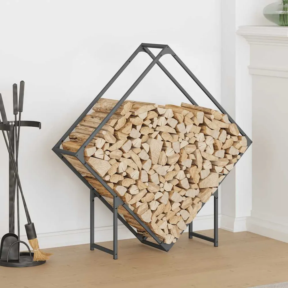 Brandhoutrek 100x25x100 cm koudgewalst staal antracietkleurig vidaXL