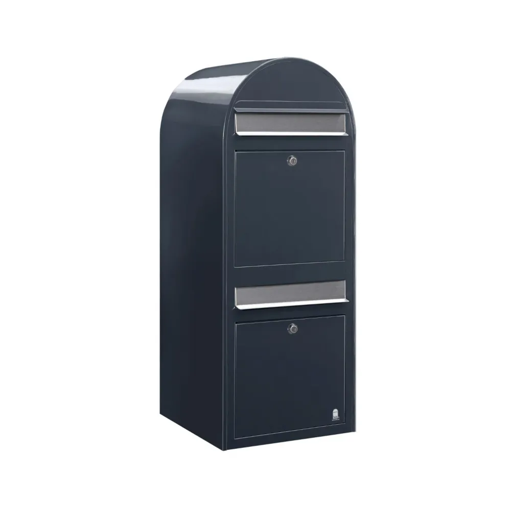 Bobi Duo RAL 7016 donkergrijs met RVS klep