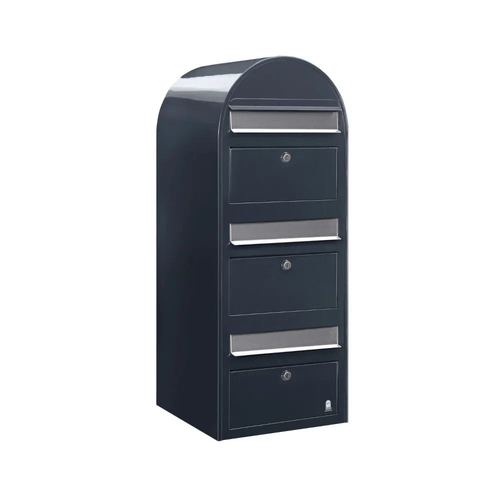 Bobi Trio RAL 7016 donkergrijs met RVS klep