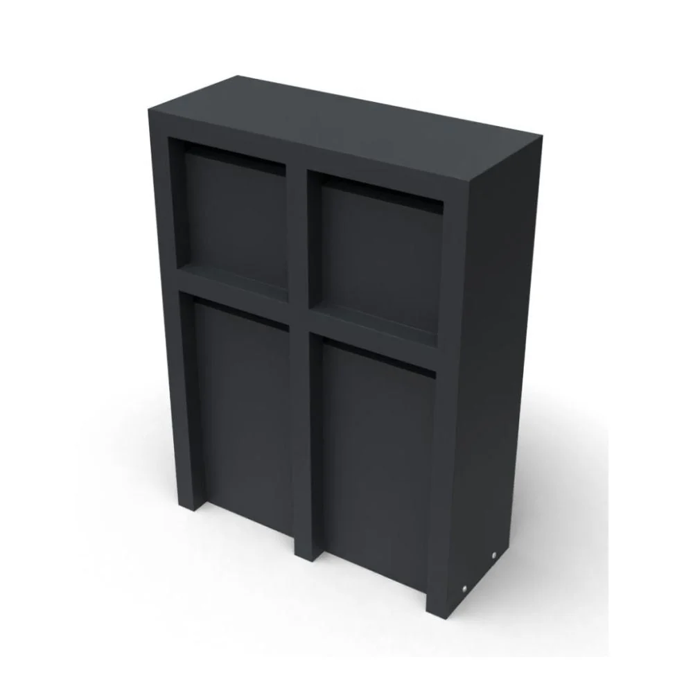 Geroba Brievenbusunit Litru Quattro Staal met Zink Coating