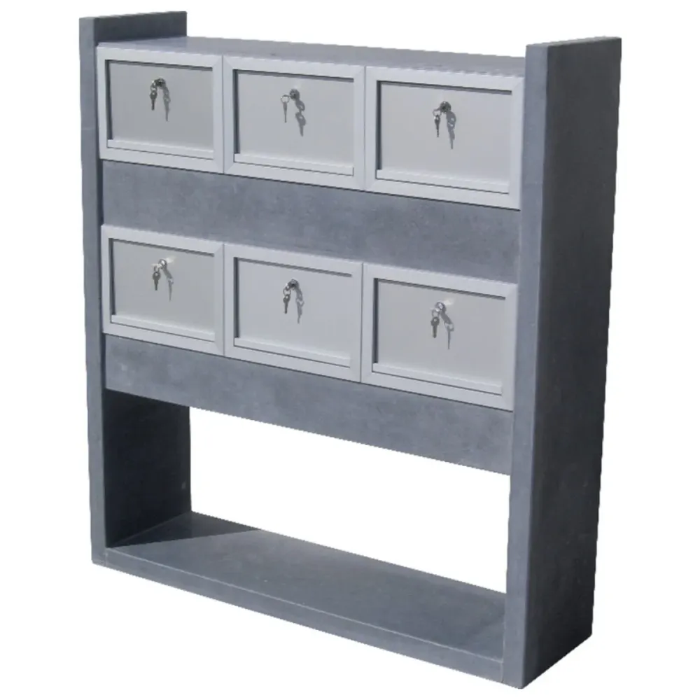 VASP Madrid 6 Box Brievenbusunit - Belgische blauwe hardsteen