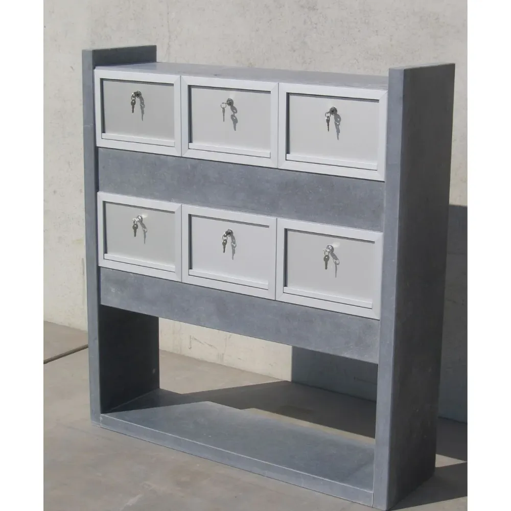 VASP Madrid 6 Box Brievenbusunit - Belgische blauwe hardsteen