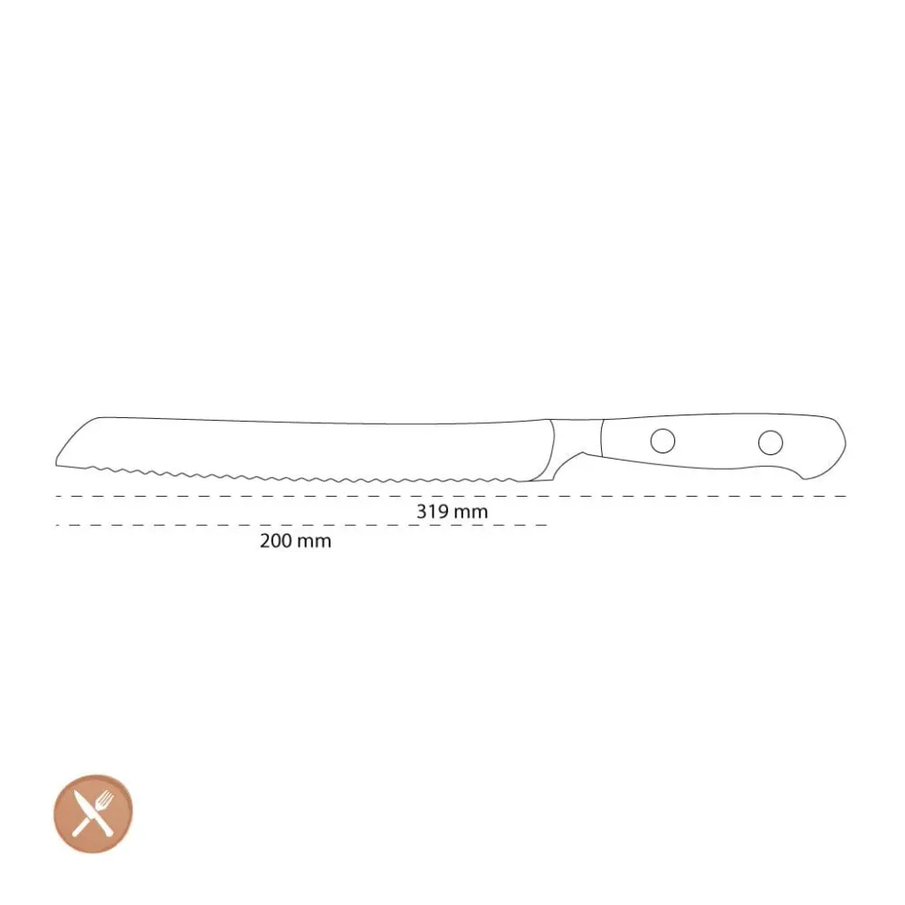 Wusthof - Classic Broodmes Met Golfsnede 20 cm