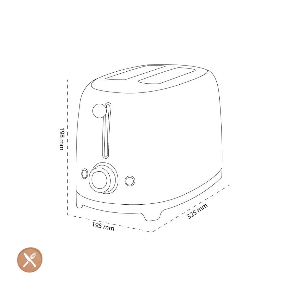 Smeg - Broodroosters | Watergroen | Jaren 50 | Toaster 2x2