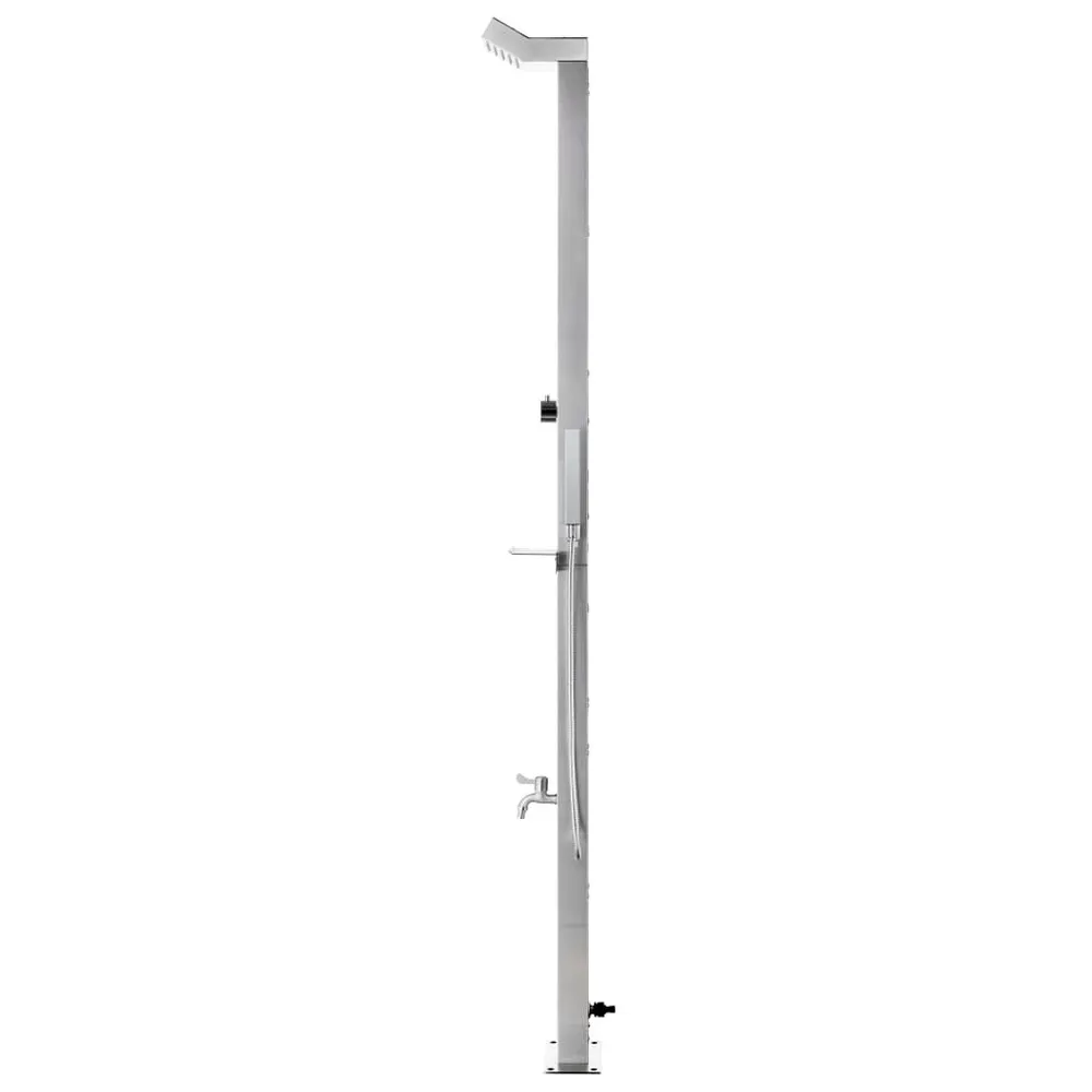 Zwembadskimmer Buitendouche 220 cm roestvrij staal