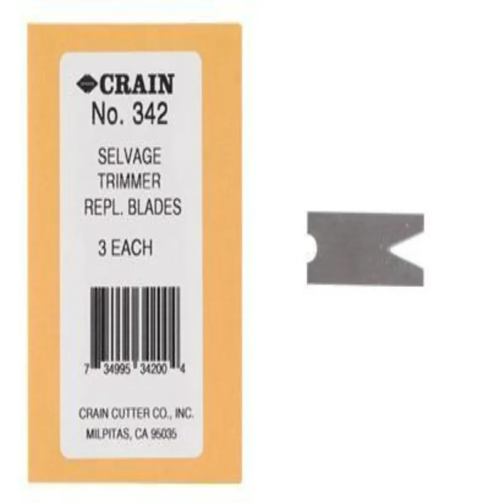 Crain No. 342 Selvage Trimmer Repl. Blades (3)