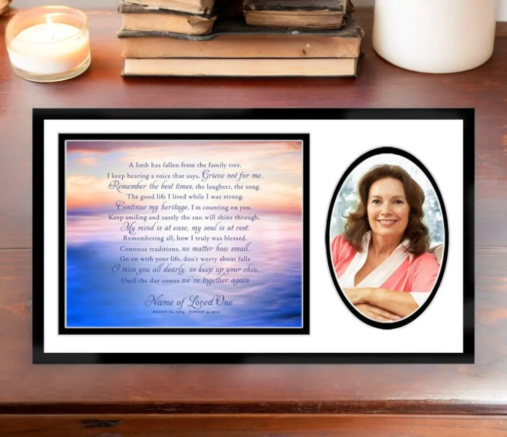 Dusk Memorial Frame Plaque Keepsake met persoonlijke tekst mogelijk