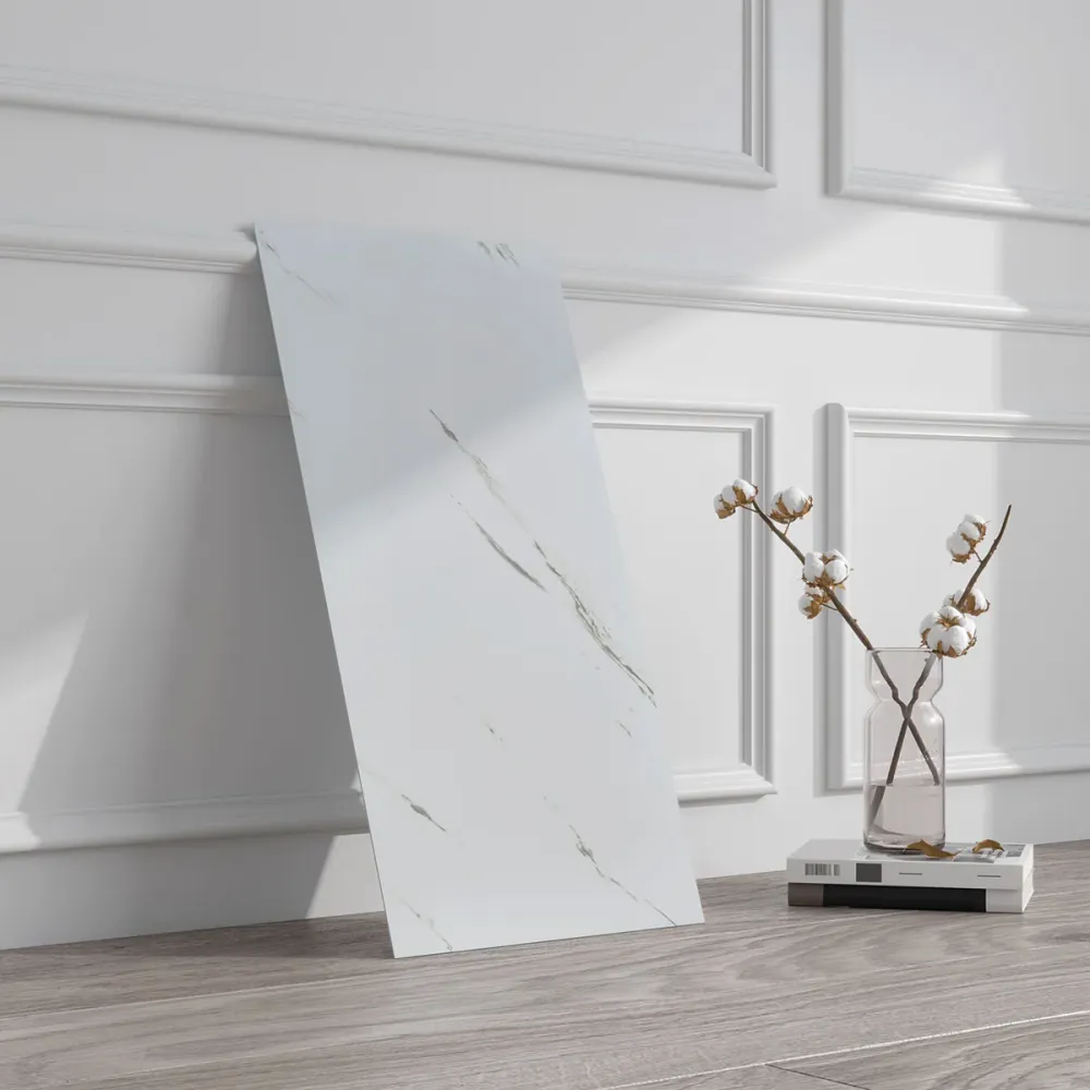 Enkel Tile Wallpaper PVC Rectangular Peel and Stick Backsplash White