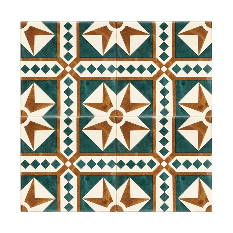 Green Oud Pattern Wall Tiles Natural Stone Rectangular Tiles