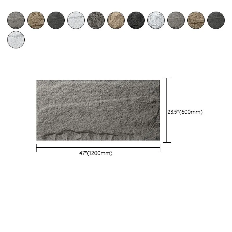 Reliëf Stacked Stone Singular Tile Mixed Material Outdoor Wall Tile Ivory
