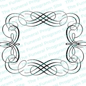 Adagio Elegant Flourish Funeral Program Border